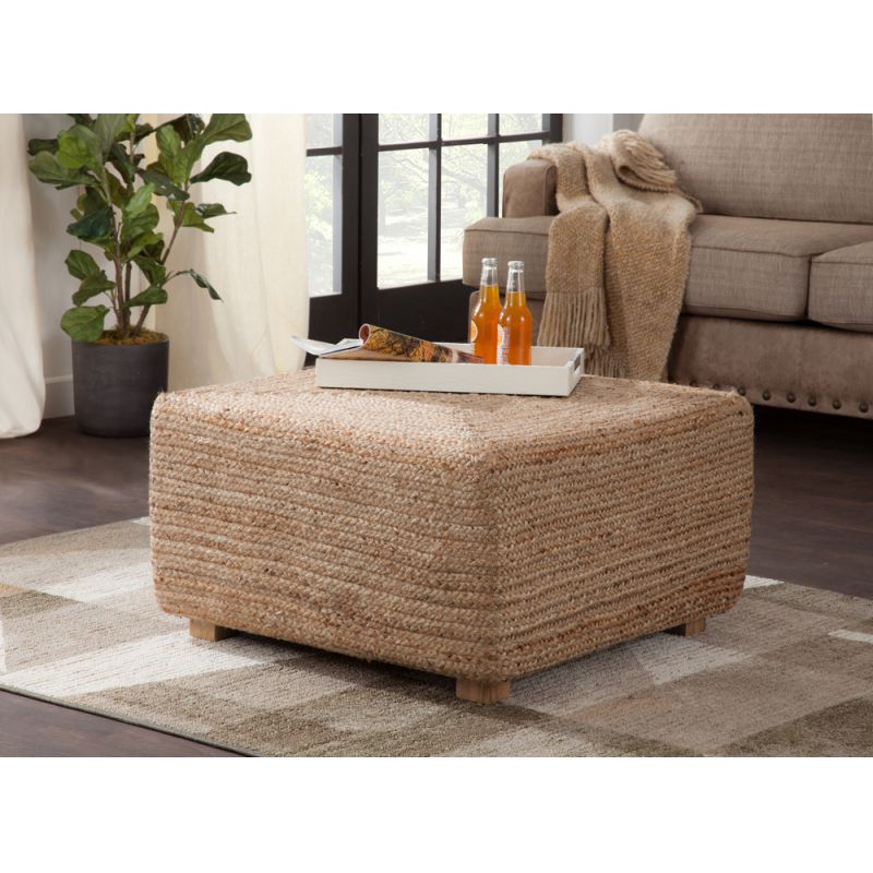 Martin Svensson Home - Biscayne Woven Jute Square Coffee Table, Natural - 3704101
