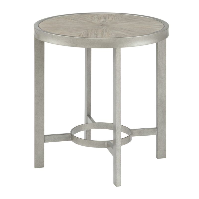 Martin Svensson Home - Corfu Wood and Metal Round End Table - 8150134