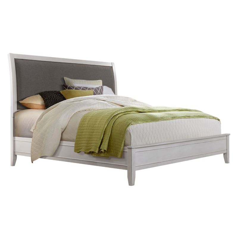 Martin Svensson Home -  Del Mar King Bed, White with Grey Linen - 68029C