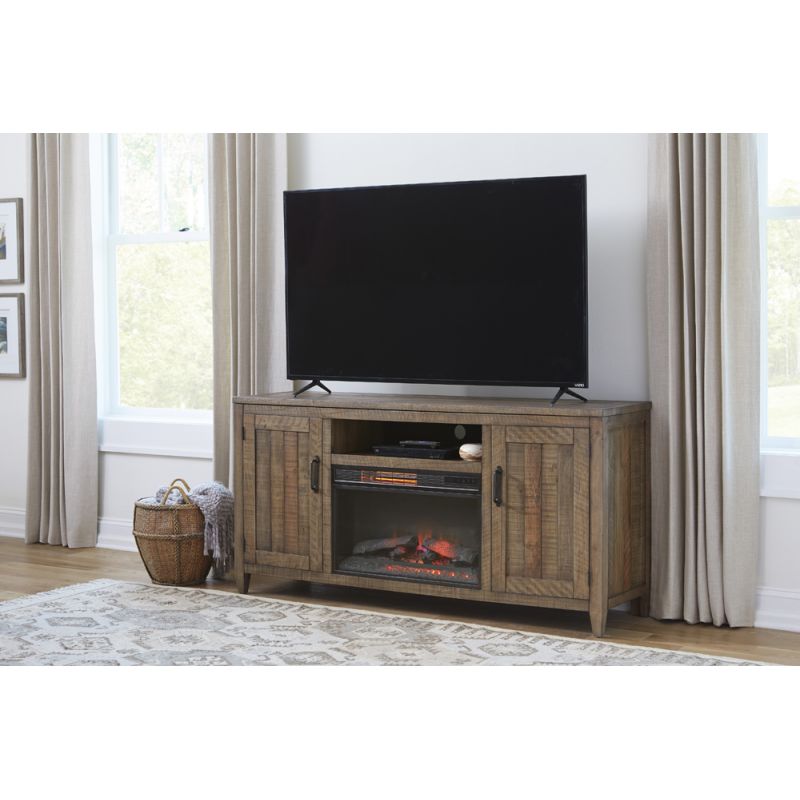 Martin Svensson Home -  Napa TV Stand with Electric Fireplace, Natural - 909164F