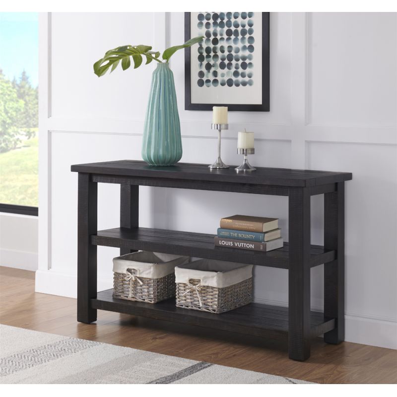 Martin Svensson Home -  Space Saver Solid Wood Sofa Console Table, Black Coffee - 899942