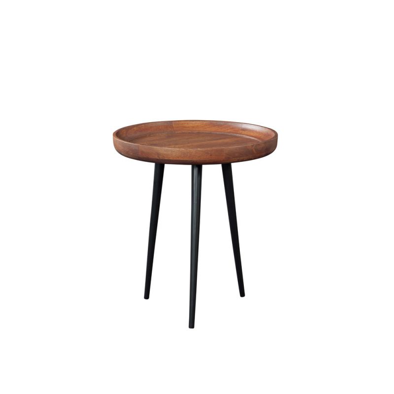 Martin Svensson Home - Venice Round Tray Top End Table, Mango Brown - 8706137