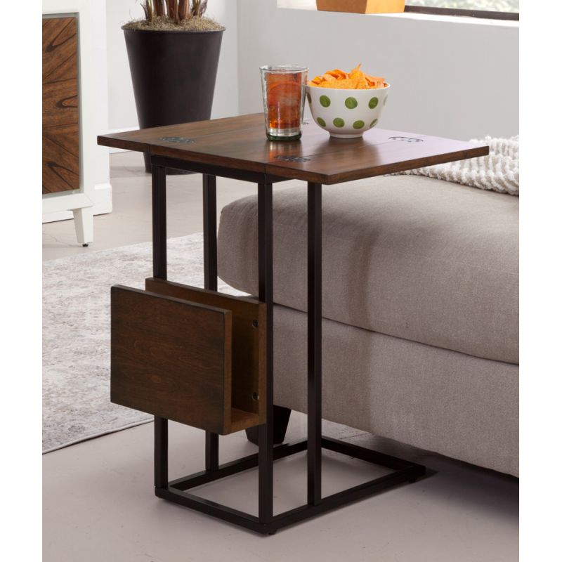 Martin Svensson Home - Wrexham Amber Brown Wood Flip Top Coffee Table - 3901211