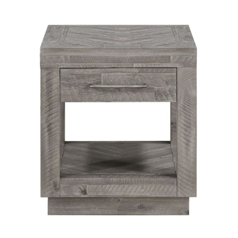 Modus Furniture - Alexandra Solid Wood One Drawer End Table in Rustic Latte - 5RS322