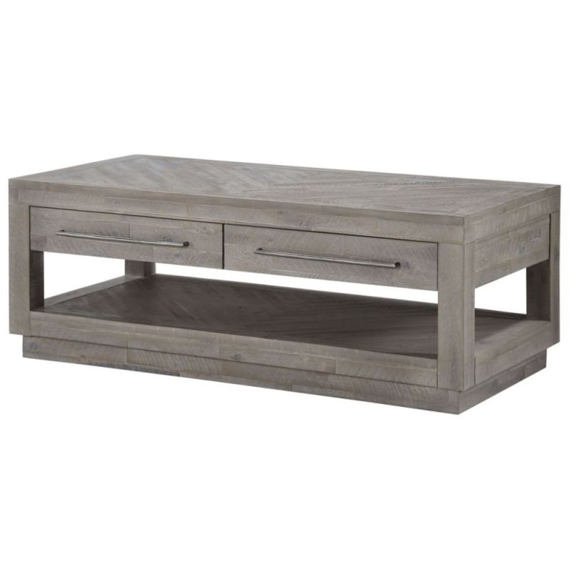 Modus Furniture - Alexandra Solid Wood Rectangular Coffee Table in Rustic Latte - 5RS321