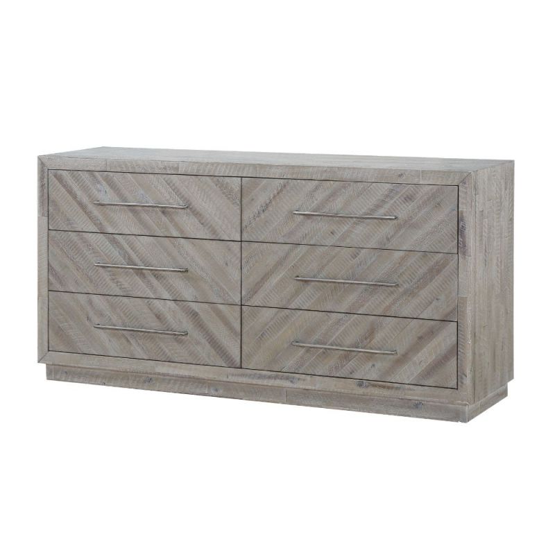 Modus Furniture - Alexandra Solid Wood Six Drawer Dresser in Rustic Latte - 5RS382