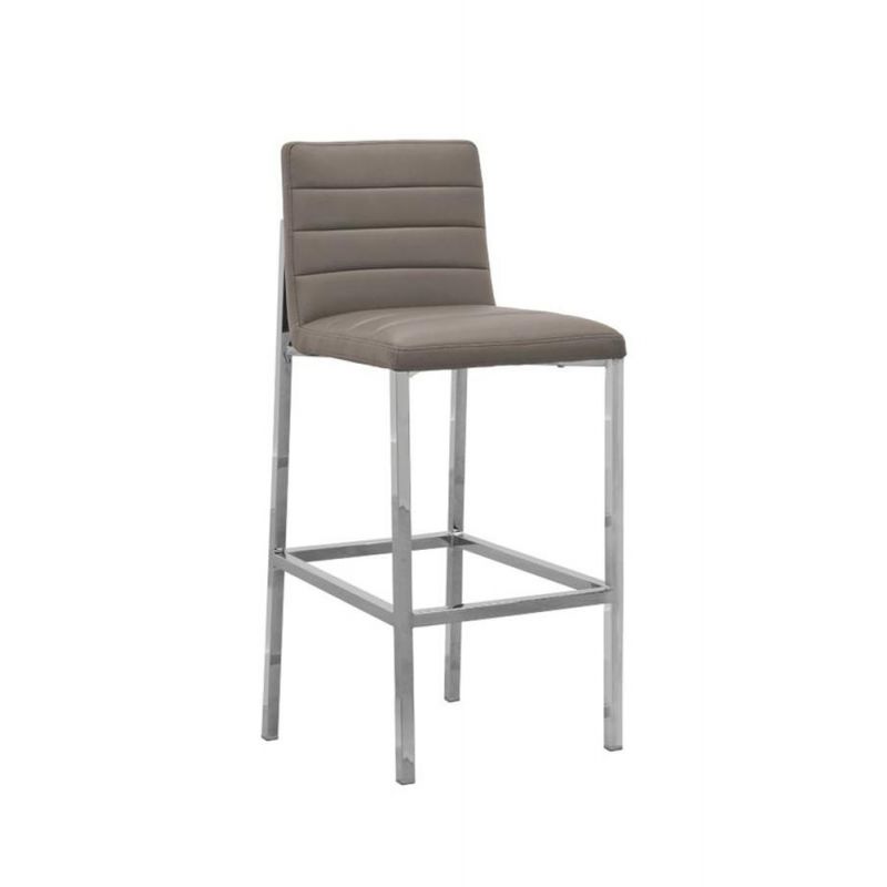 Modus Furniture - Amalfi Metal Back Bar Stool in Taupe (Set of 2) - 1AE268M