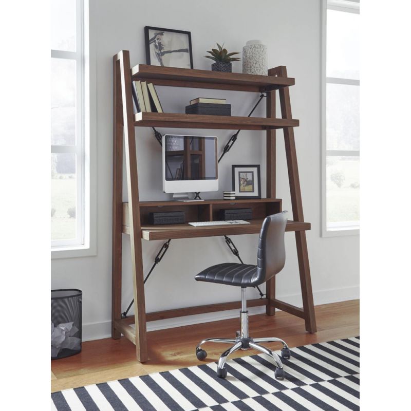 Modus Furniture - Autumn Ladder Desk in Flint Oak - 8FJ812L