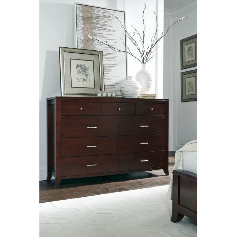 Modus Furniture - Brighton Nine Drawer Dresser In Cinnamon - BR1582