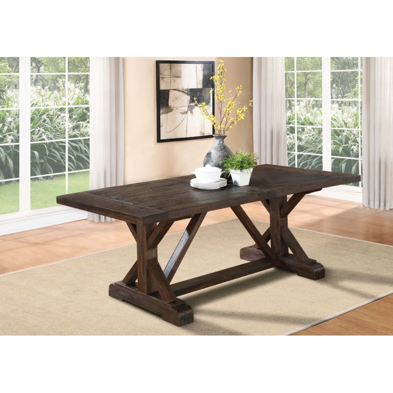 Modus Furniture - Cameron Solid Wood Extension Dining Table in Antique Charcoal - 9KT561C