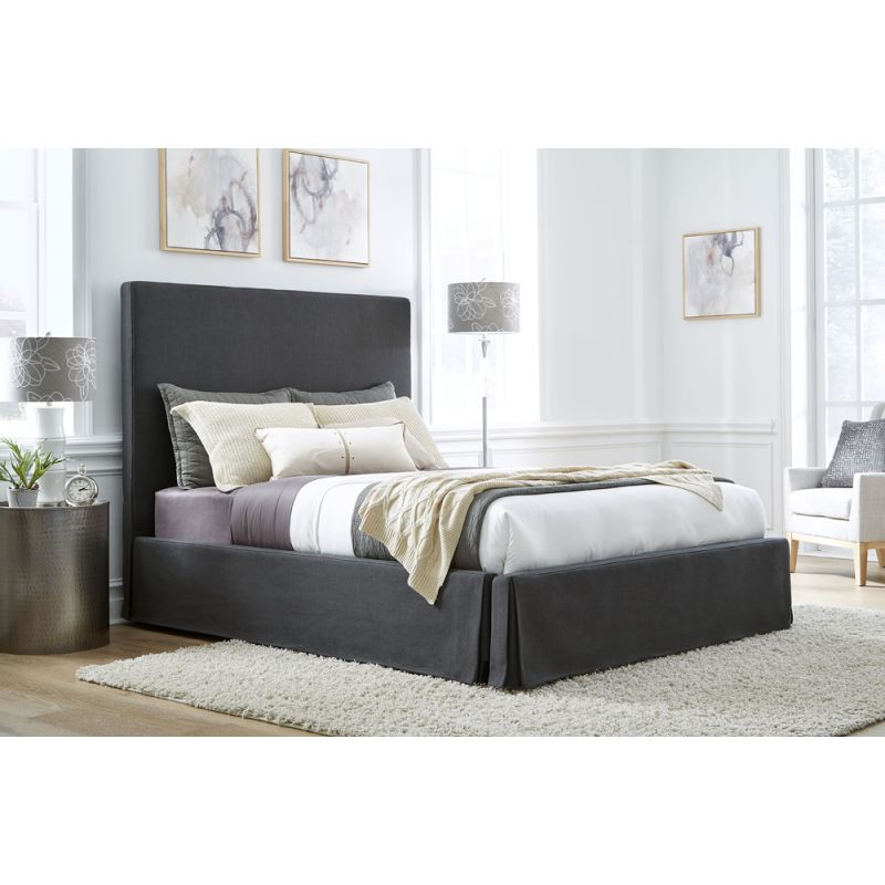 Modus Furniture - Cheviot Full-Size Upholstered Skirted Panel Bed in Iron - CBB3H43