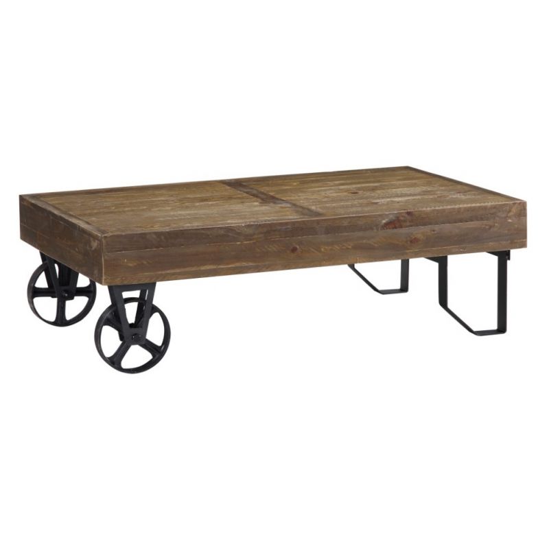 Modus Furniture - Coalburn Reclaimed Wood Rectangular Coffee Table in Russett Brown - 8QQ521