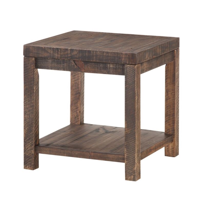 Modus Furniture - Craster Reclaimed Wood Square Side Table in Smoky Taupe - 8S3922