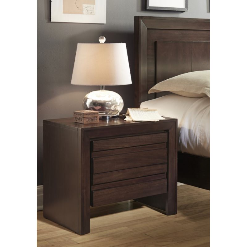 Modus Furniture - Element Charging Station Nightstand in Chocolate Brown - 4G2281P