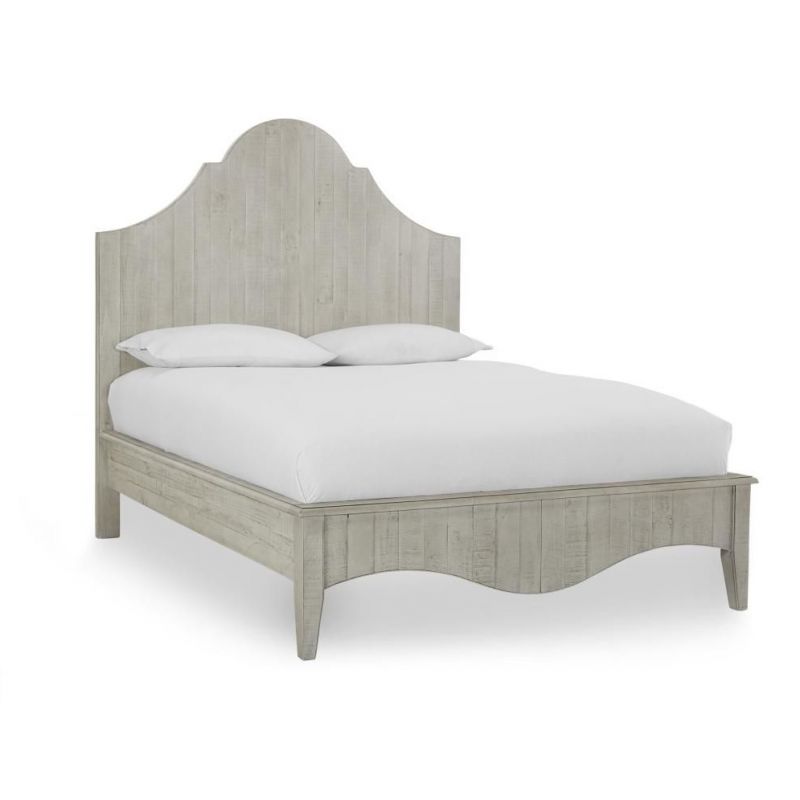 Modus Furniture - Ella Solid Wood California King-Size Scroll Bed in White Wash - 2G43A6
