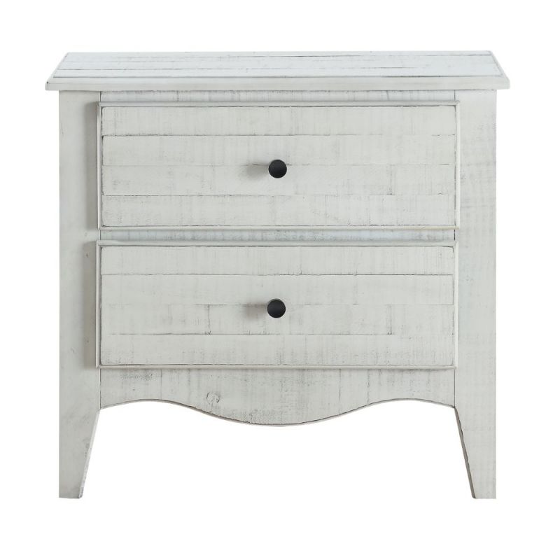 Modus Furniture - Ella Solid Wood Two Drawer Nightstand in White Wash - 2G43812