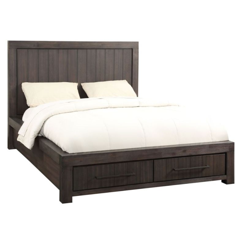 Modus Furniture - Heath Queen-Size Two Drawer Storage Bed in Basalt Grey - 3H57D5