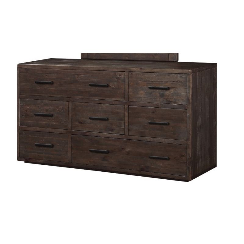 Modus Furniture - McKinney Seven Drawer Solid Wood Dresser in Espresso Pine - AKK182