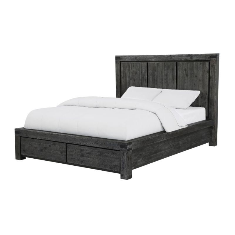 Modus Furniture - Meadow California King-Size Solid Wood Storage Bed in Graphite - 3FT3D6