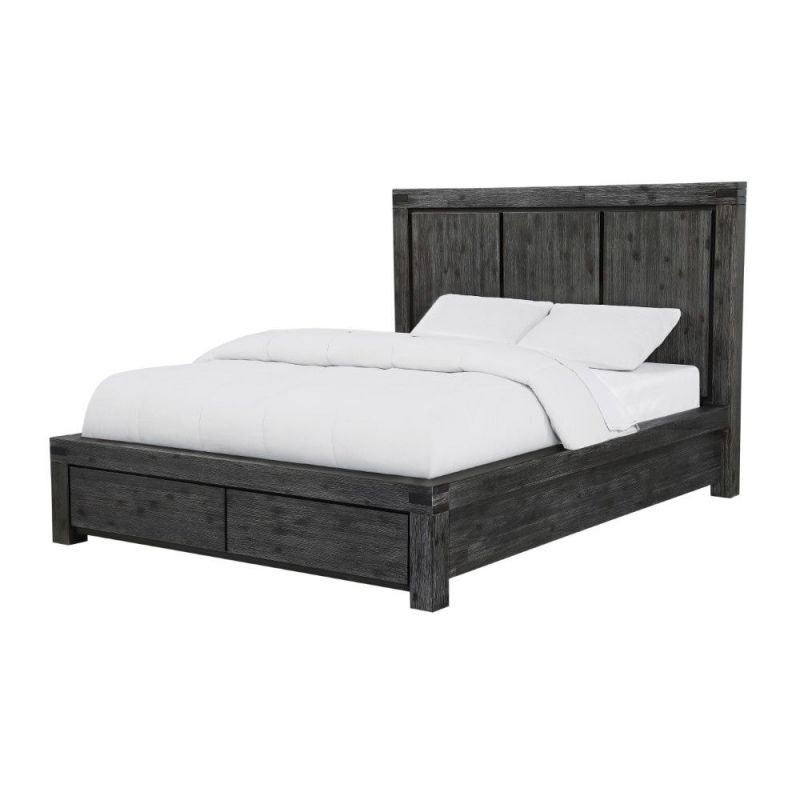 Modus Furniture - Meadow King-Size Solid Wood Storage Bed in Graphite - 3FT3D7