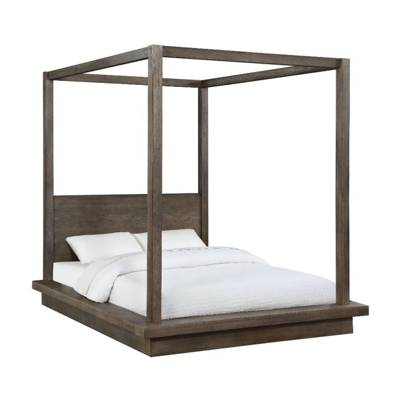 Modus Furniture - Melbourne California-King Canopy Bed in Dark Pine - 8D64F6