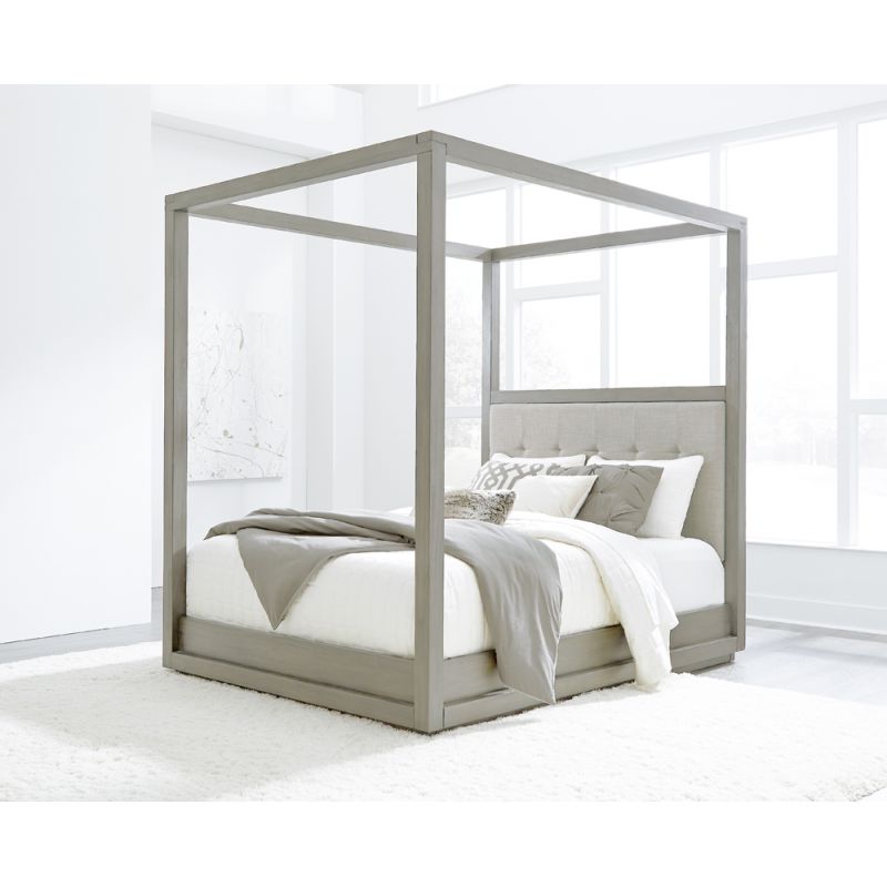 Modus Furniture - Oxford Cal. KingCanopy Bed in Mineral - AZBXH6