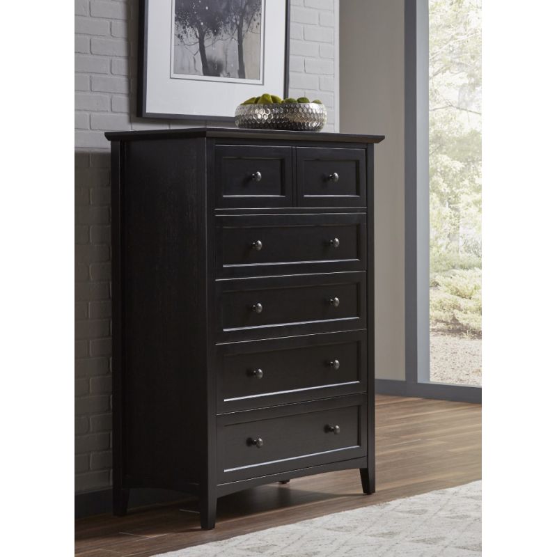 Modus Furniture - Paragon Five Drawer Chest in Black - 4N0284