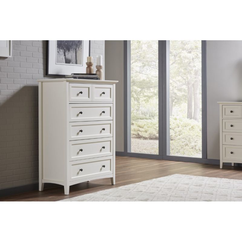 Modus Furniture - Paragon Five Drawer Chest in White - 4NA484