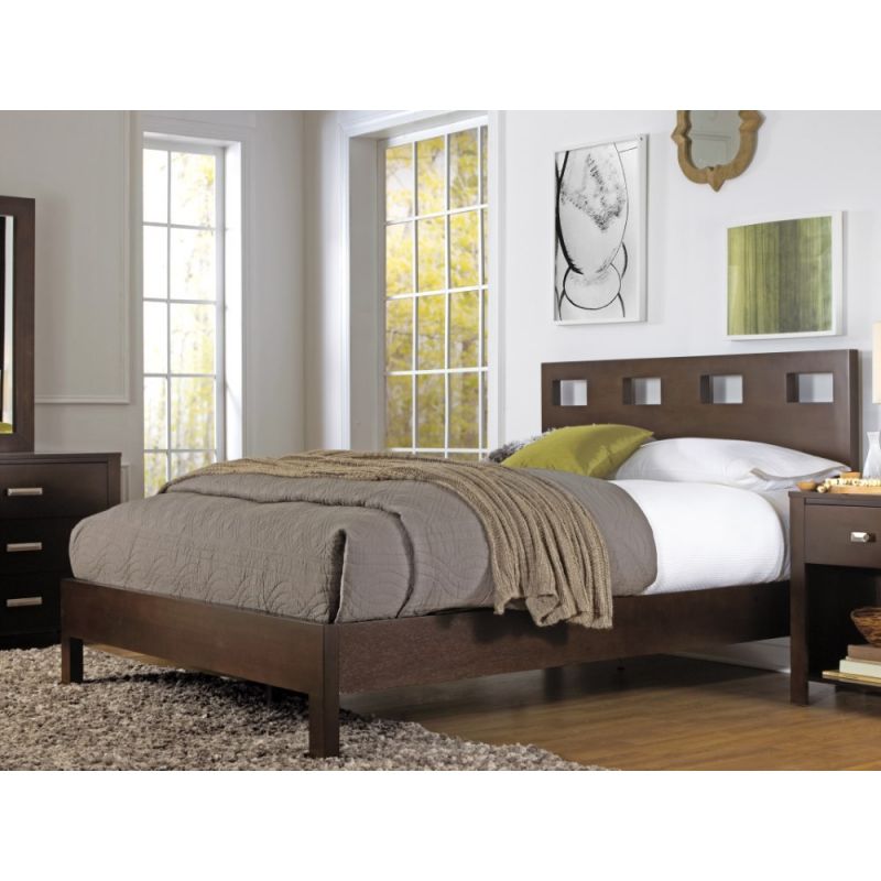 Modus Furniture - Riva Queen-size Platform Bed in Chocolate Brown - RV26F5