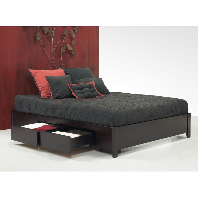 Modus Furniture - Simple Queen-size Platform Storage Bed in Espresso - SP23D5