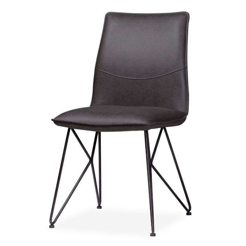Modus Furniture - St. James Scoop-style Modern Dining Chair in Davy's Grey - (Set of 2) - 9LK666S