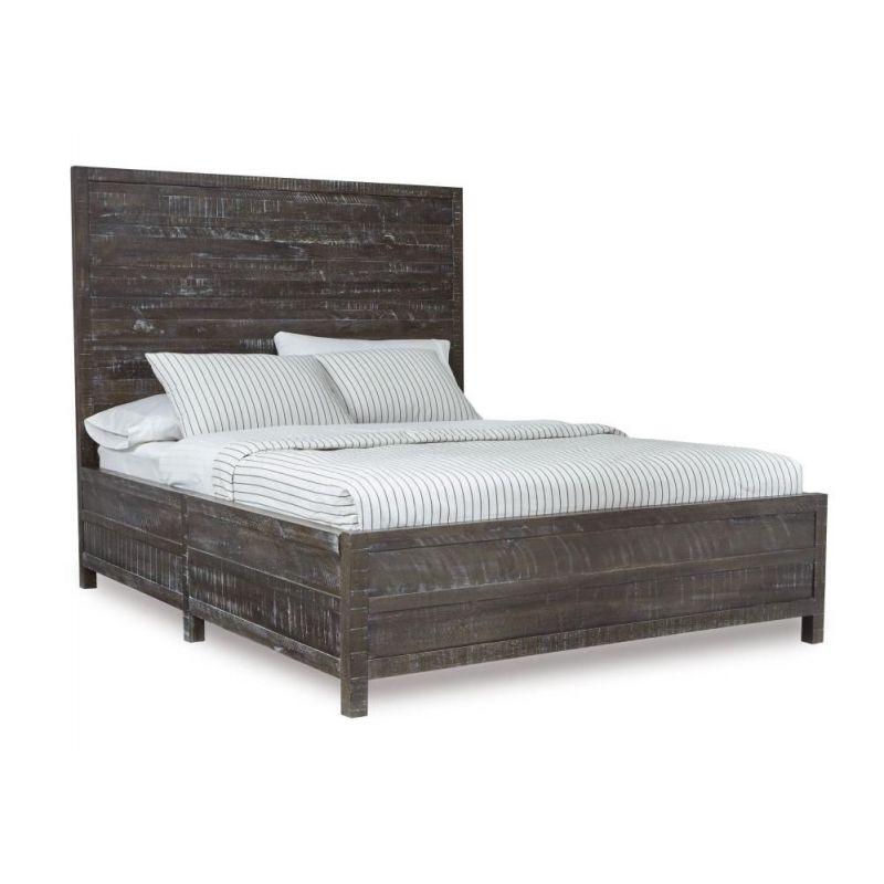 Modus Furniture - Townsend California King-Size Solid Wood Low-Profile Bed in Gunmetal - 8TR9B6