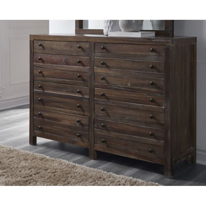 Modus Furniture - Townsend Eight Drawer Solid Wood Dresser in Java - 8T0682