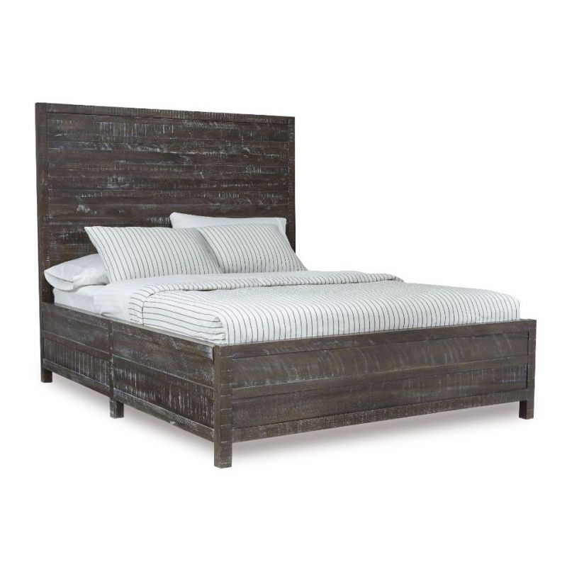 Modus Furniture - Townsend Queen-Size Solid Wood Low-Profile Bed in Gunmetal - 8TR9B5