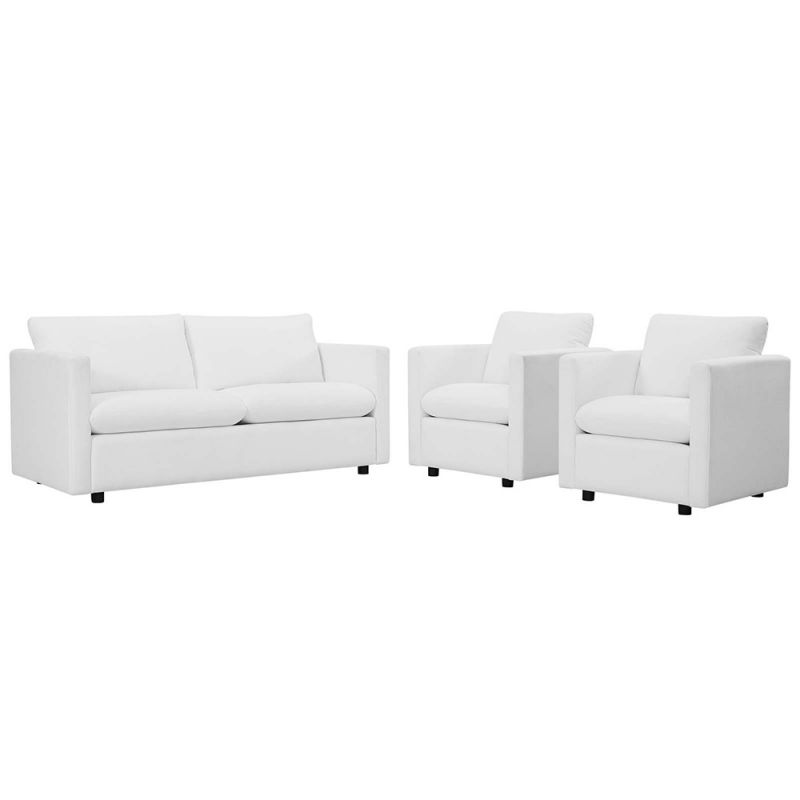 Modway - Activate 3 Piece Upholstered Fabric Set - EEI-4046-WHI-SET