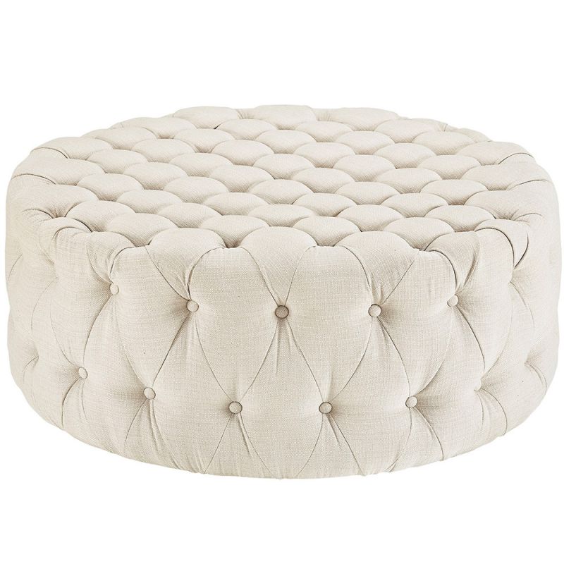 Modway - Amour Upholstered Fabric Ottoman - EEI-2225-BEI
