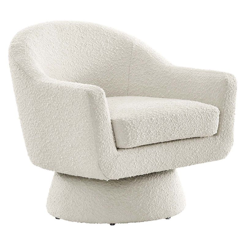 Modway - Astral Boucle Fabric Swivel Chair in Ivory - EEI-6359-IVO