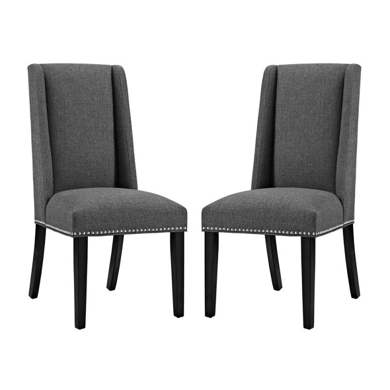 Modway - Baron Dining Chair Fabric (Set of 2) - EEI-2748-GRY-SET