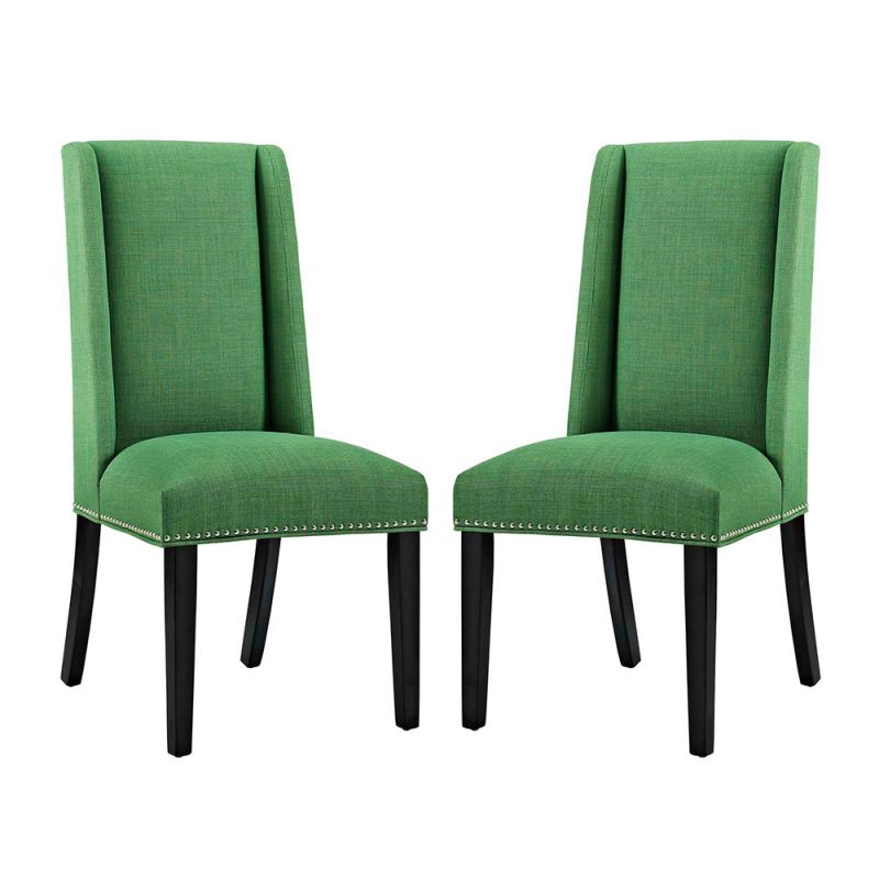 Modway - Baron Dining Chair Fabric (Set of 2) - EEI-2748-GRN-SET