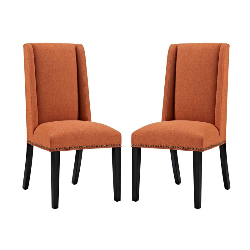 Modway - Baron Dining Chair Fabric (Set of 2) - EEI-2748-ORA-SET