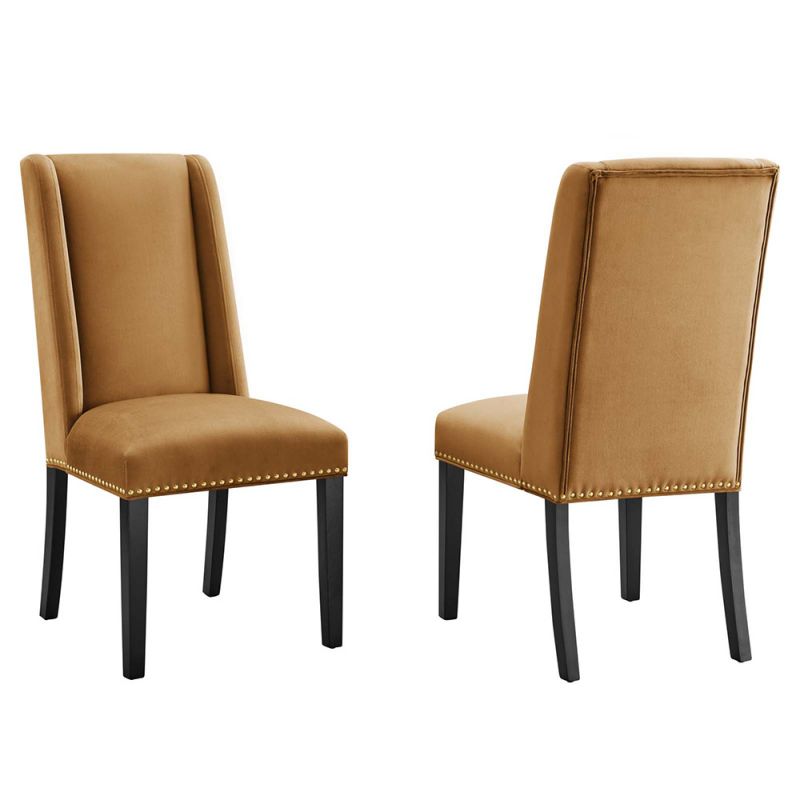 Modway - Baron Performance Velvet Dining Chairs - (Set of 2) - EEI-5012-COG