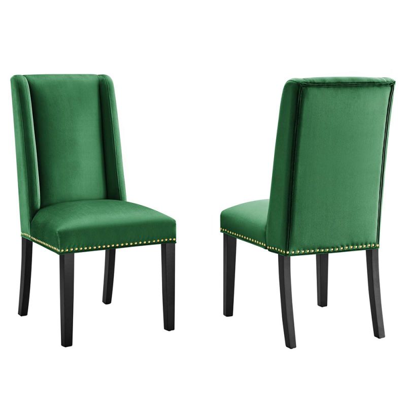 Modway - Baron Performance Velvet Dining Chairs - (Set of 2) - EEI-5012-EME