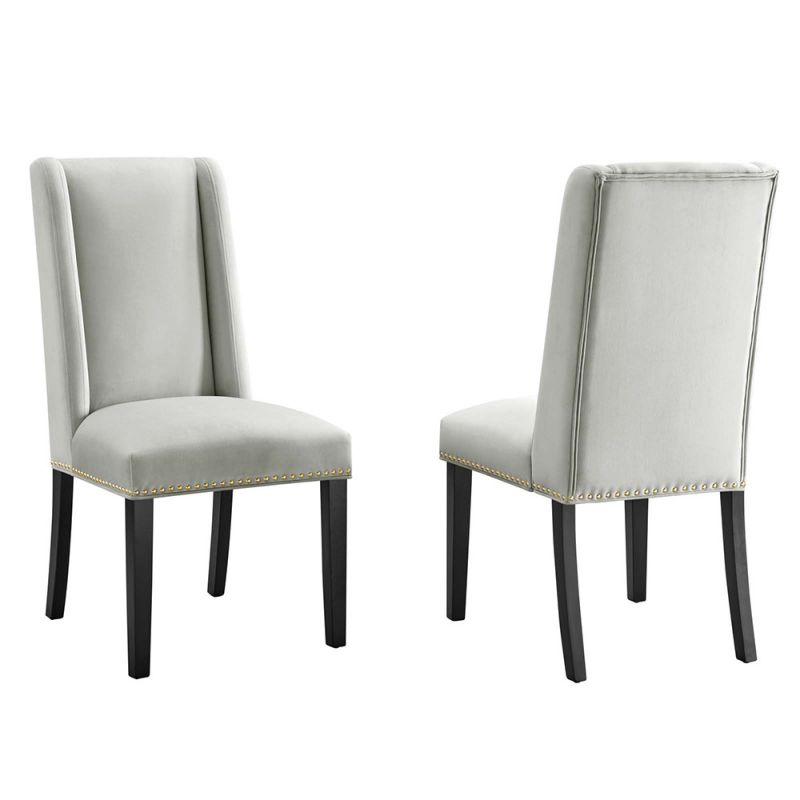 Modway - Baron Performance Velvet Dining Chairs - (Set of 2) - EEI-5012-LGR