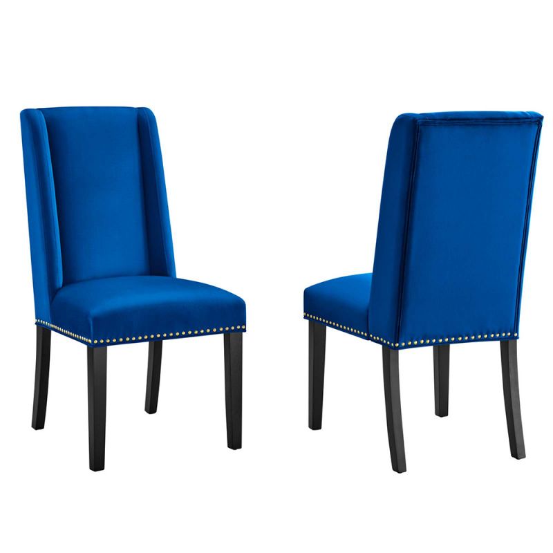 Modway - Baron Performance Velvet Dining Chairs - (Set of 2) - EEI-5012-NAV