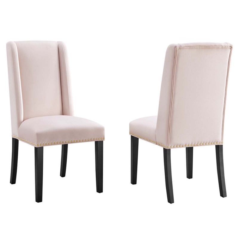 Modway - Baron Performance Velvet Dining Chairs - (Set of 2) - EEI-5012-PNK