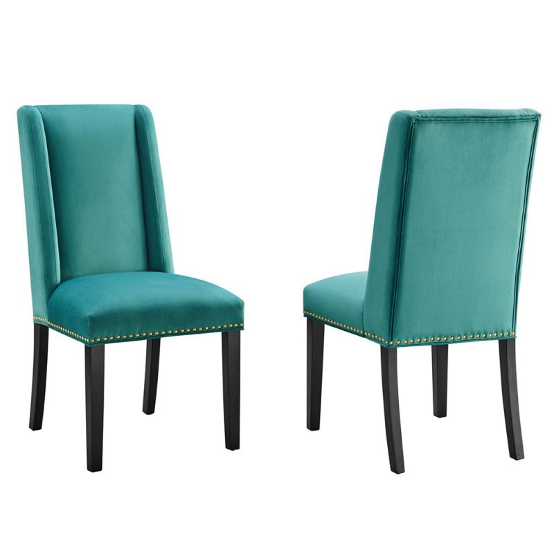 Modway - Baron Performance Velvet Dining Chairs - (Set of 2) - EEI-5012-TEA