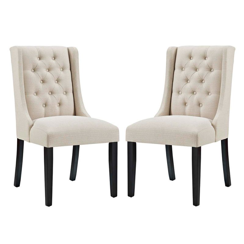 Modway - Baronet Dining Chair Fabric (Set of 2) - EEI-3557-BEI