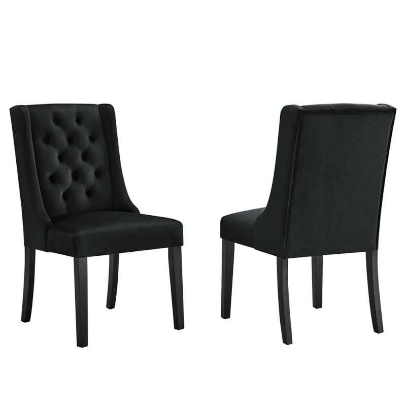 Modway - Baronet Performance Velvet Dining Chairs - (Set of 2) - EEI-5013-BLK
