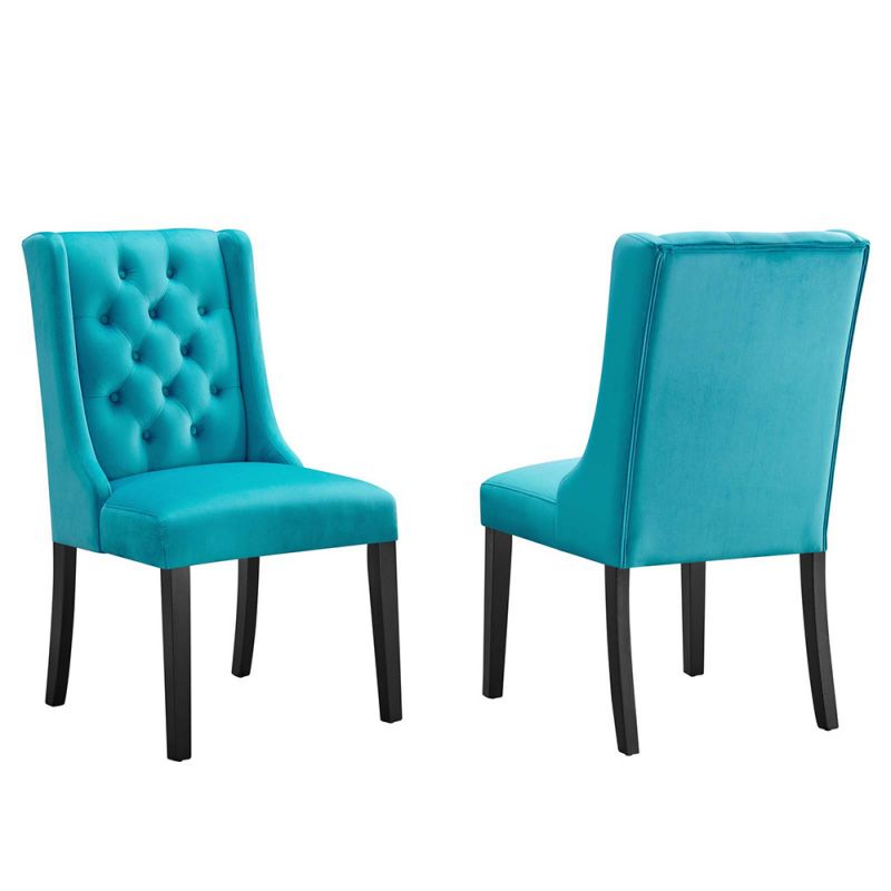 Modway - Baronet Performance Velvet Dining Chairs - (Set of 2) - EEI-5013-BLU