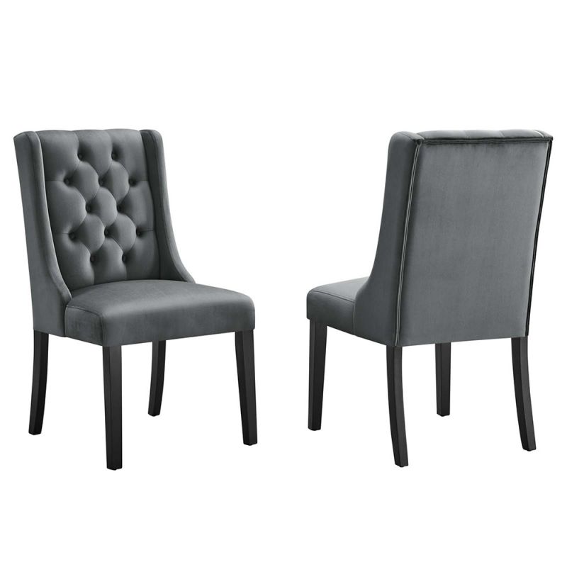 Modway - Baronet Performance Velvet Dining Chairs - (Set of 2) - EEI-5013-GRY